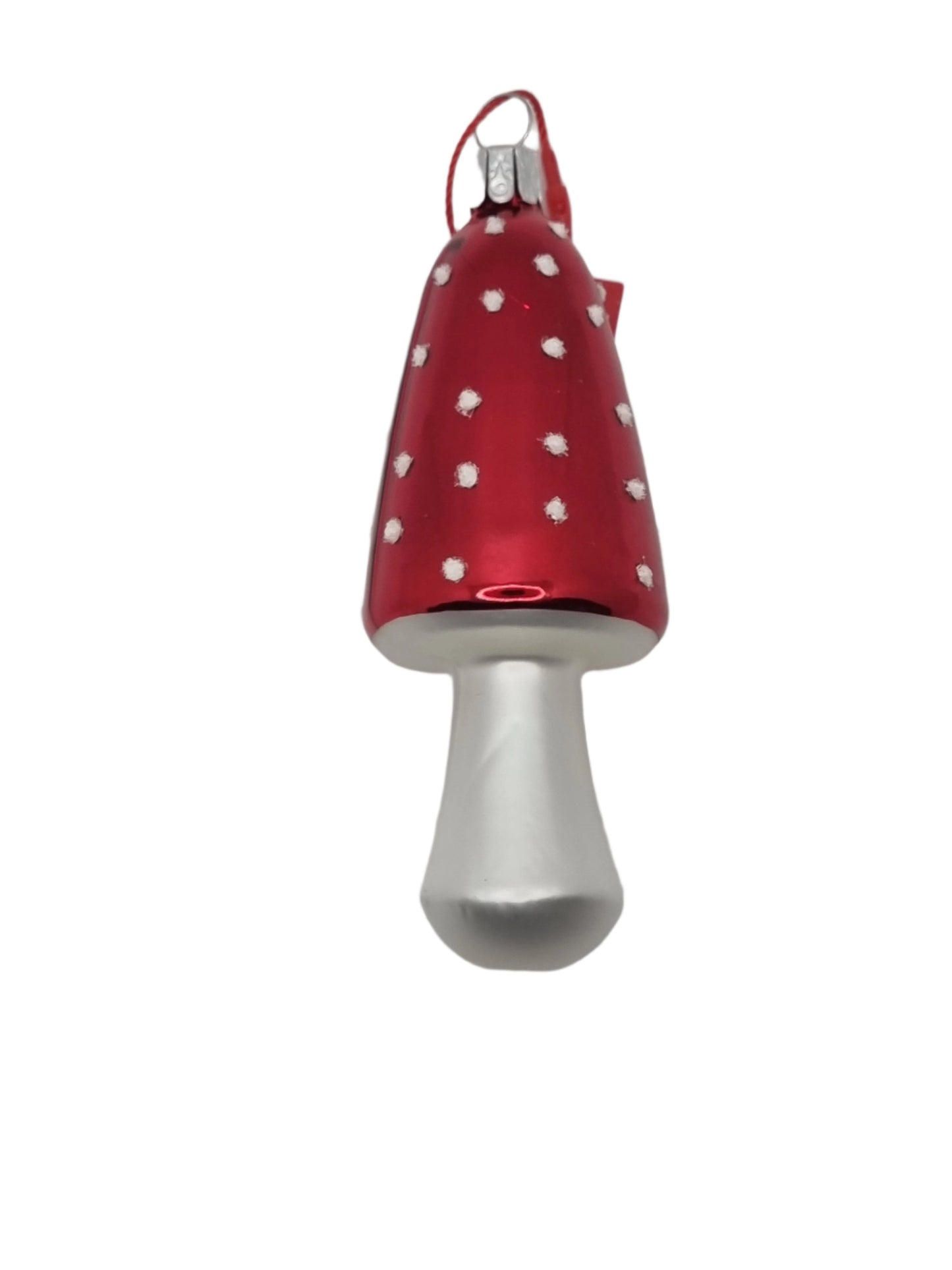 European Glass Christmas ornament of a Mushroom tall (J)