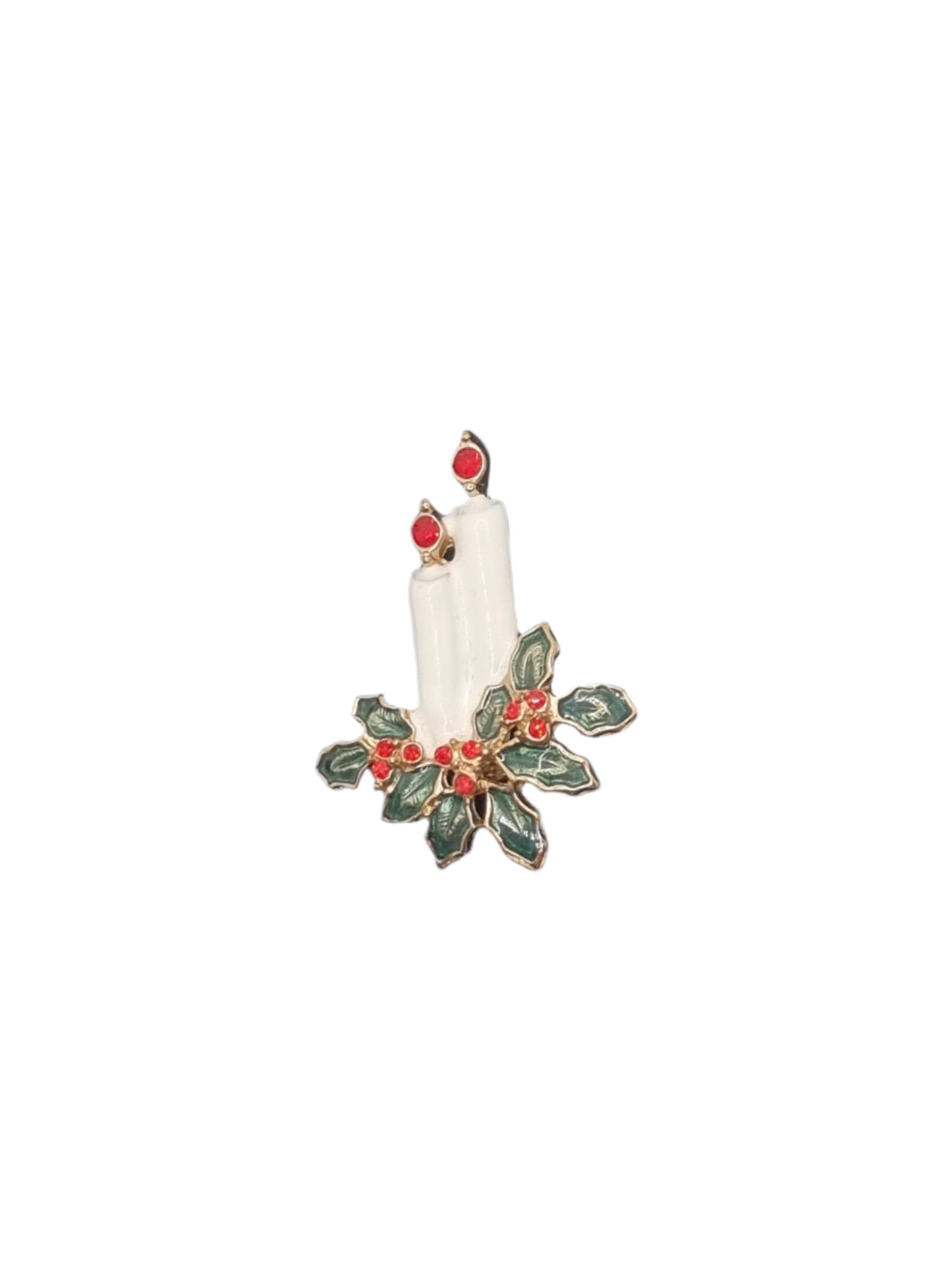 European Glass Christmas ornament of a Double Candles | Brooch IV