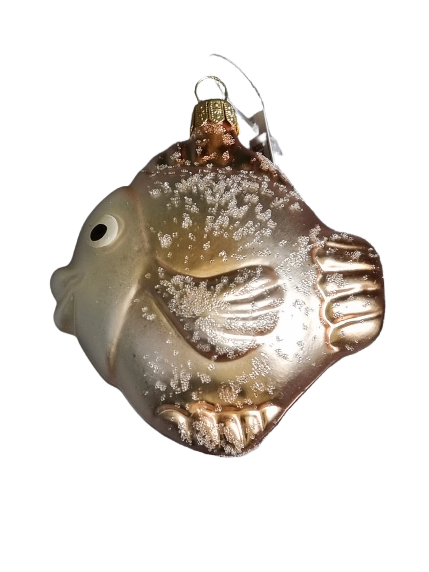 European Glass Christmas ornament of a Fish | Large Colourful Frosted (K)