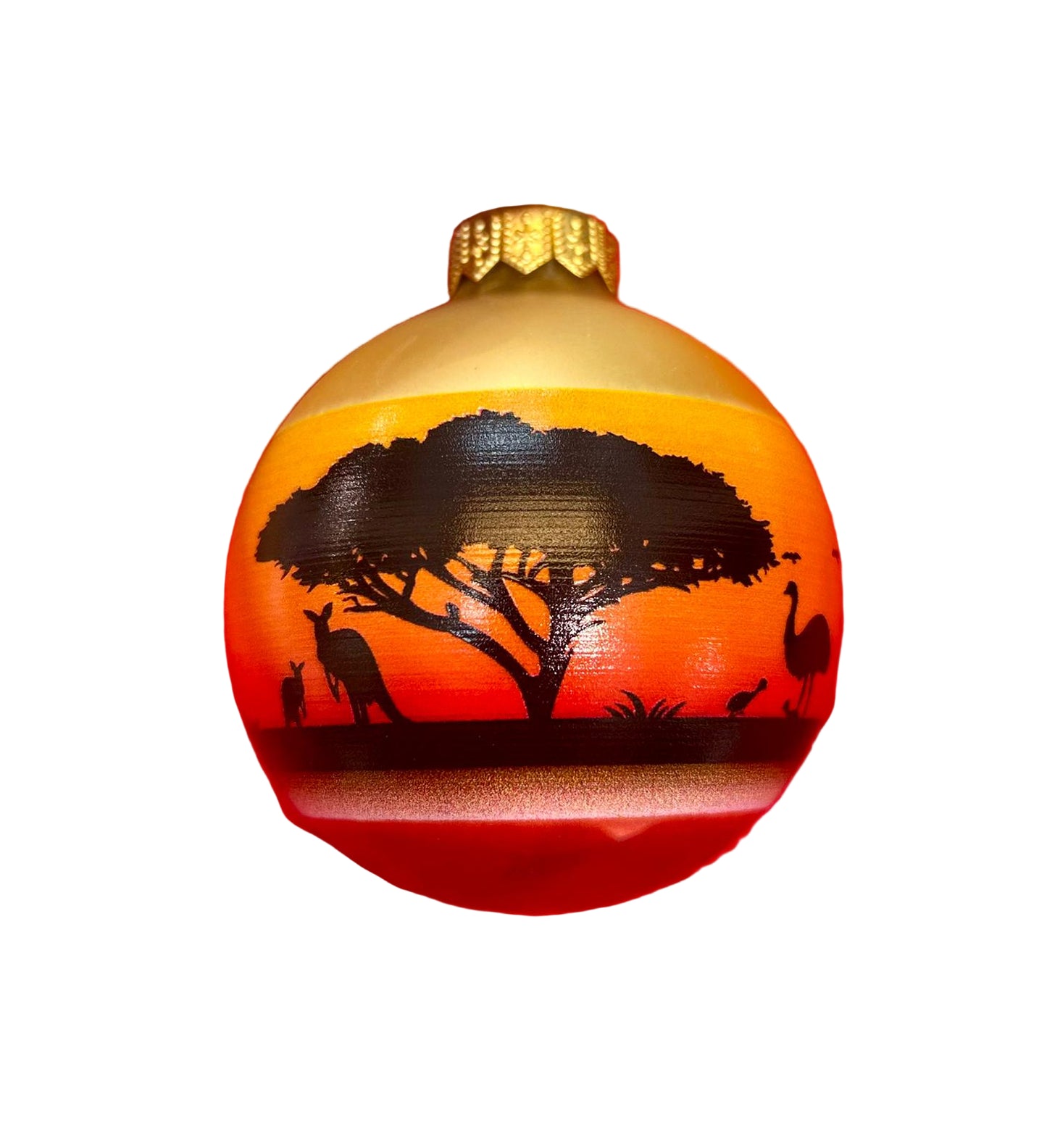 Bauble | Gold with Australian Animals Silhouette (I)