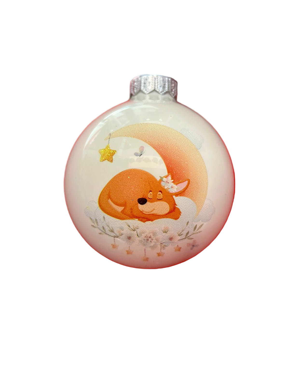 Sleeping kangaroo on Christmas ornament