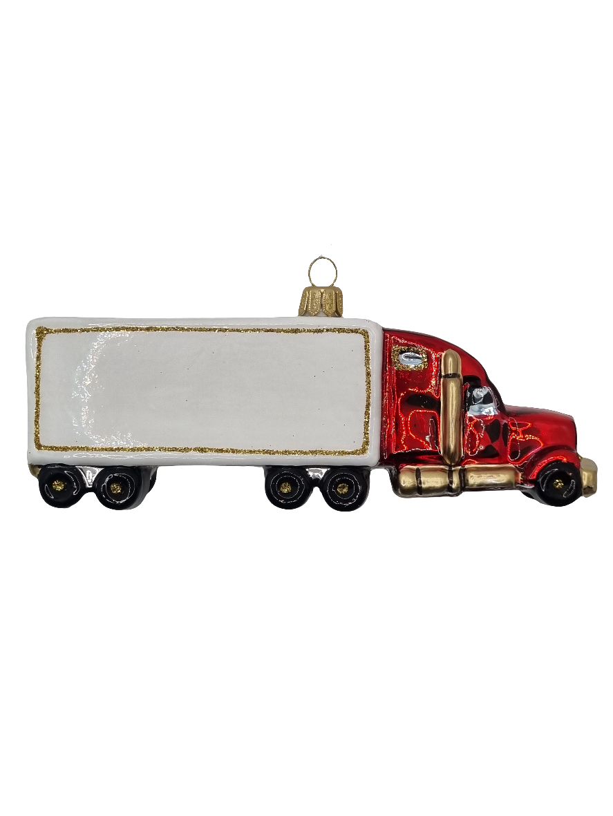 European Glass Christmas ornament of a Truck (V)