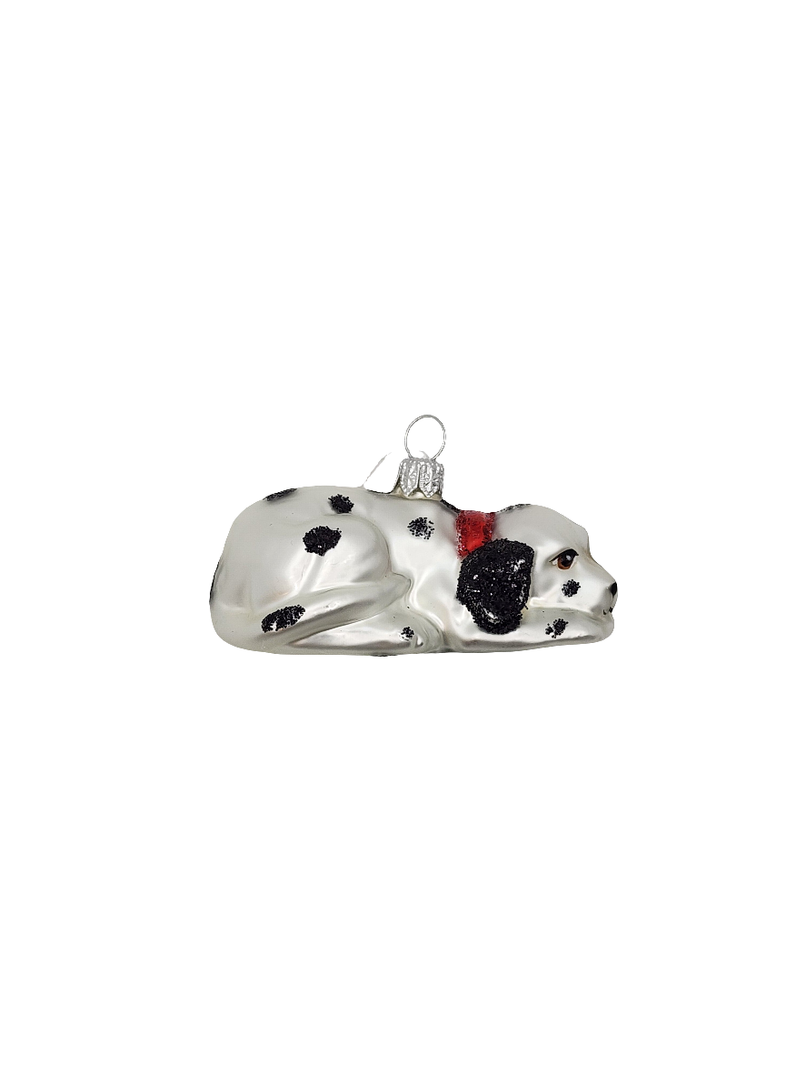 European Glass Christmas ornament of a Dog dalmatian (J)