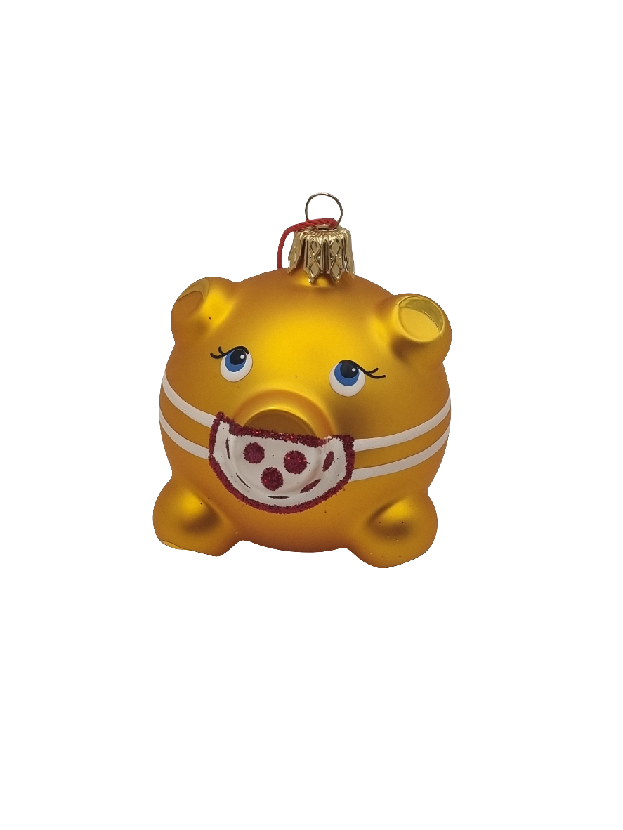 European Glass Christmas ornament of a Baubles | Pigs (F)