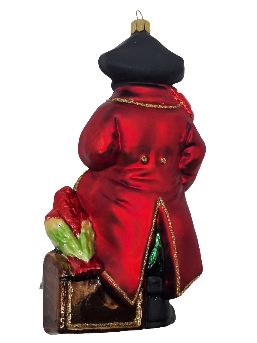 European Glass Christmas ornament of a Skeleton Pirate (V)