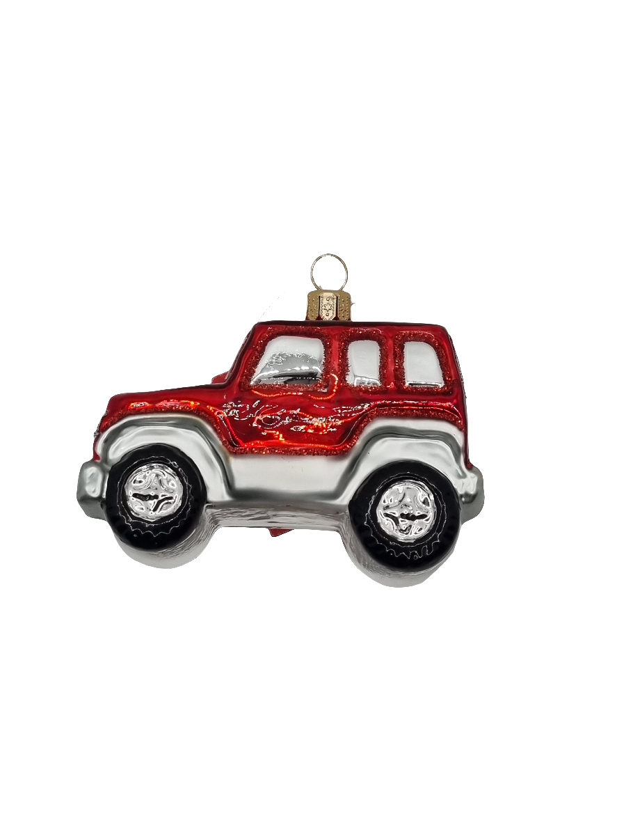 European Glass Christmas ornament of a Cars | Jeep (V)