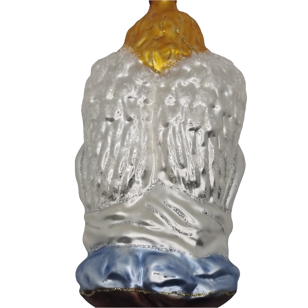 European Glass Christmas ornament of a Angel Praying Large (K)