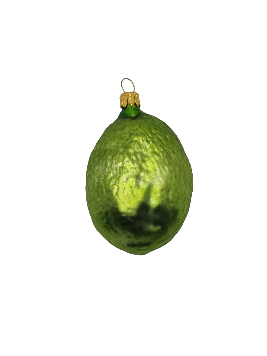 European Glass Christmas ornament of a Lime half large (K)