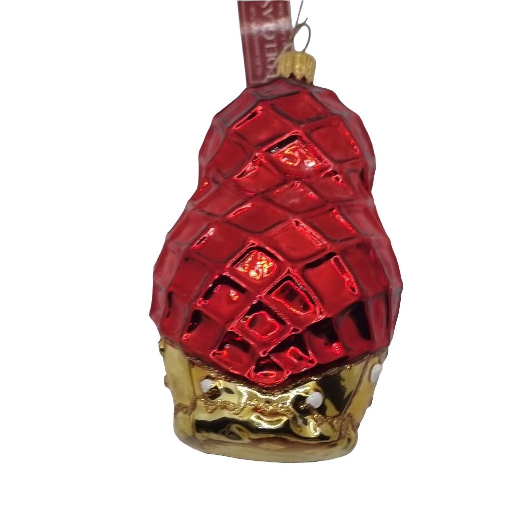 European Glass Christmas ornament of a Lady Russian Babushka (S)