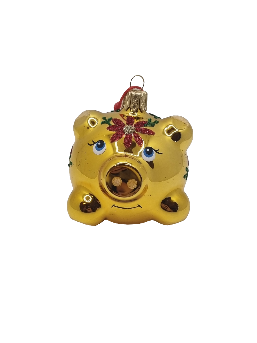 European Glass Christmas ornament of a Baubles | Pigs (F)