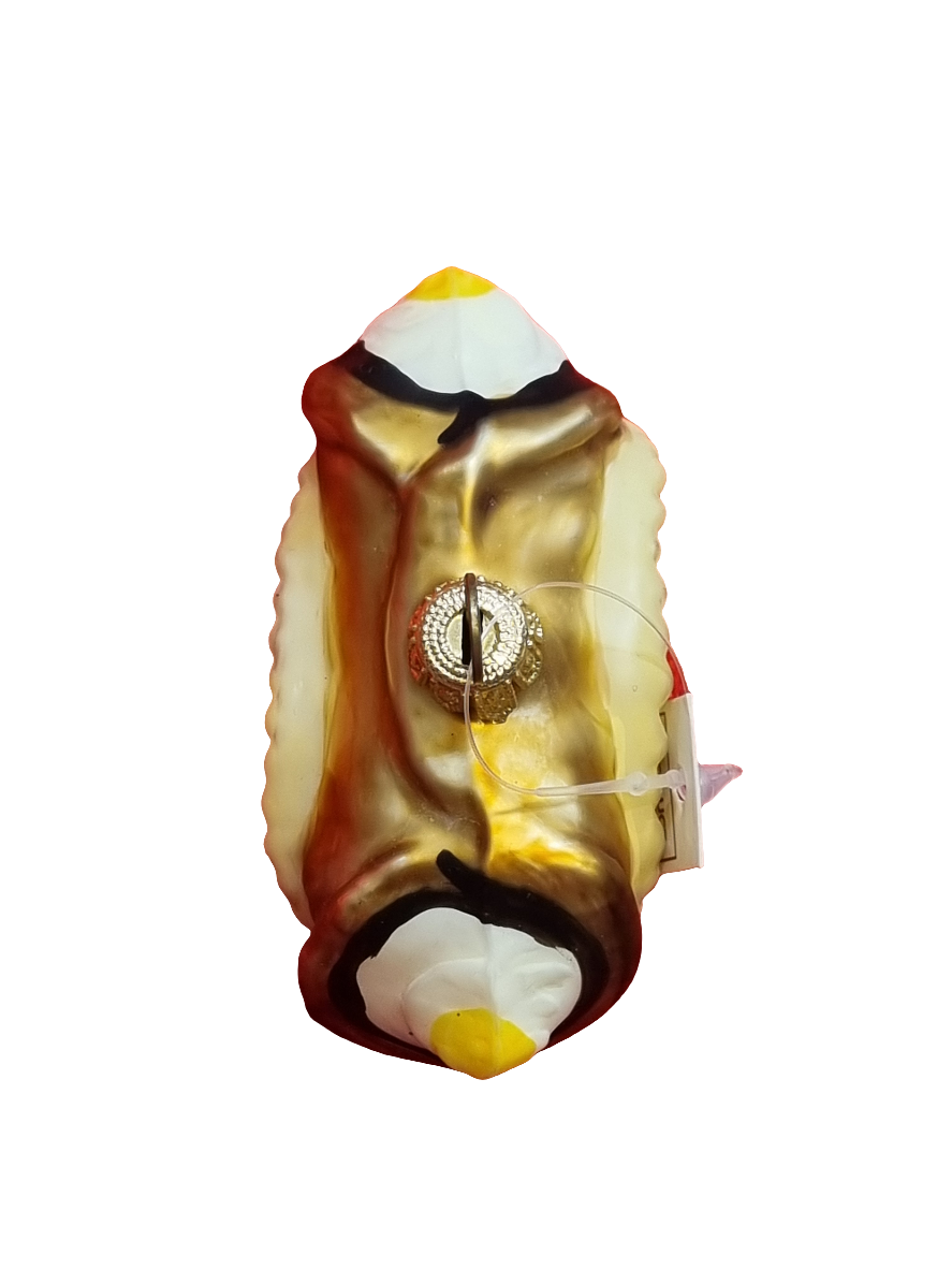 European Glass Christmas ornament of a Egg Cannoli (J)