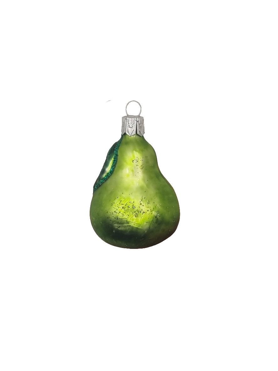 European Glass Christmas ornament of a Pear (J)