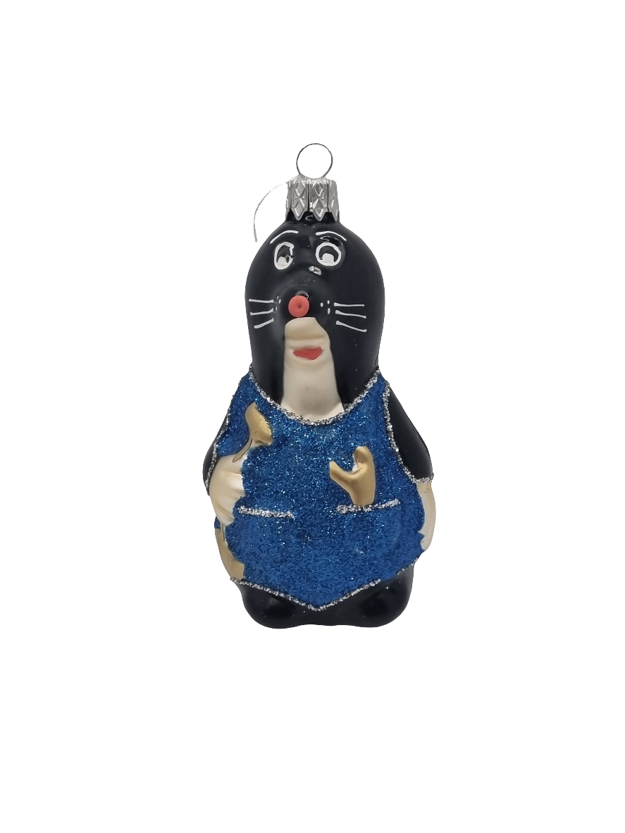 European Glass Christmas ornament of a Little Mole (G)