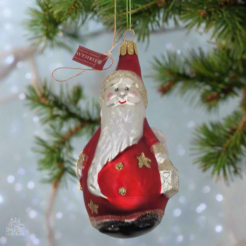 European Glass Christmas ornament of a Wizard Beard Stars (K)