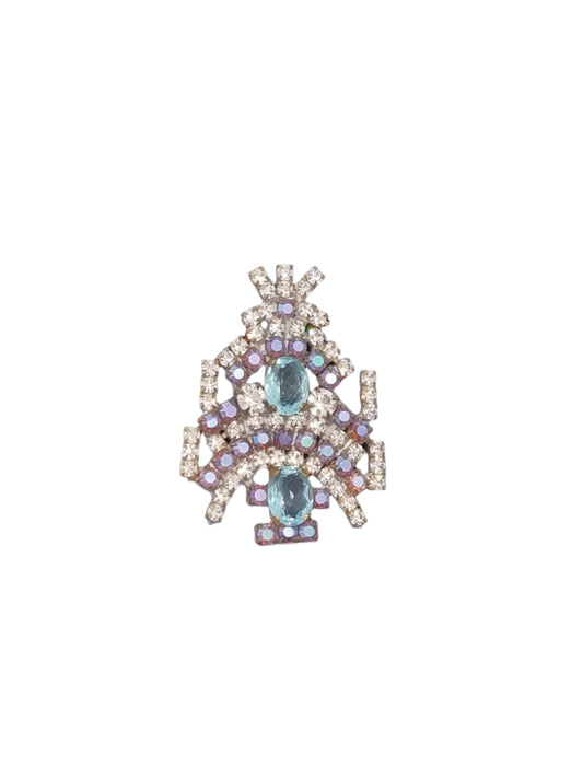 European Glass Christmas ornament of a Vintage Crystal Easter Motif | Brooch IV