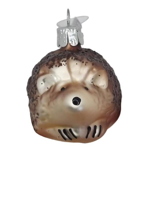 European Glass Christmas ornament of a Echidna / Hedgehog / Porcupine (K)