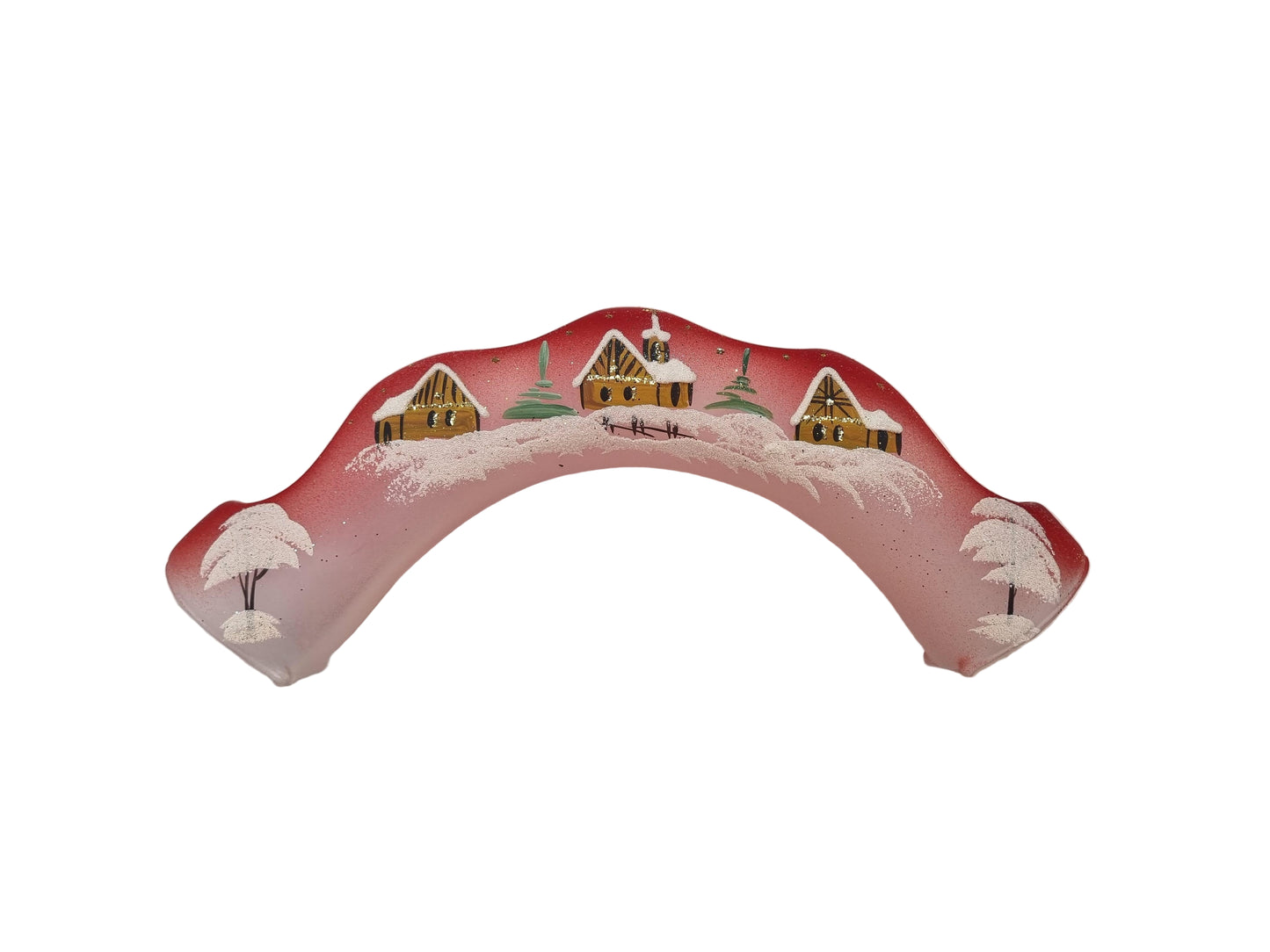 Glass Arch Four Candle Holder