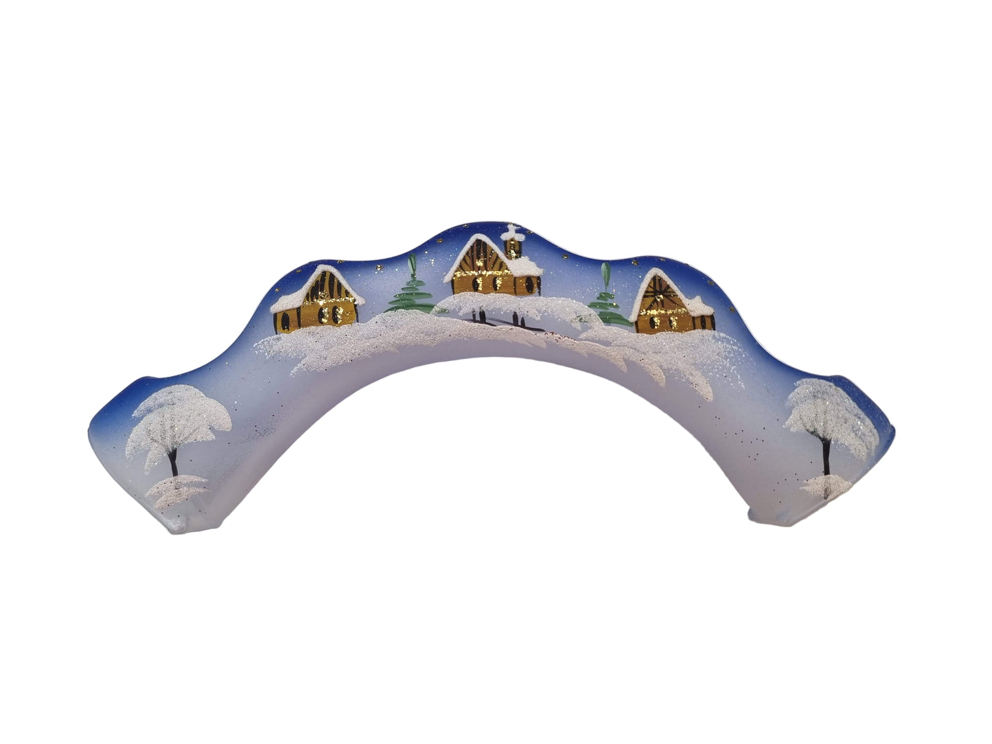 Glass Arch Four Candle Holder