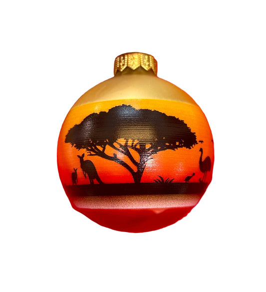 Bauble | Gold with Australian Animals Silhouette (I)