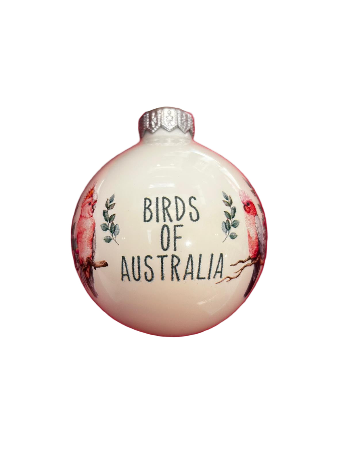 Decorative ornament with 'Birds of Australia' text on a white background