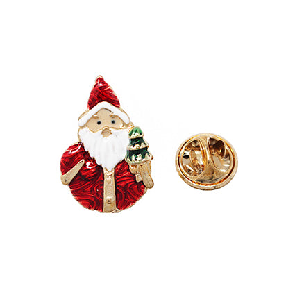 European Glass Christmas ornament of a Fat Santa | Pins