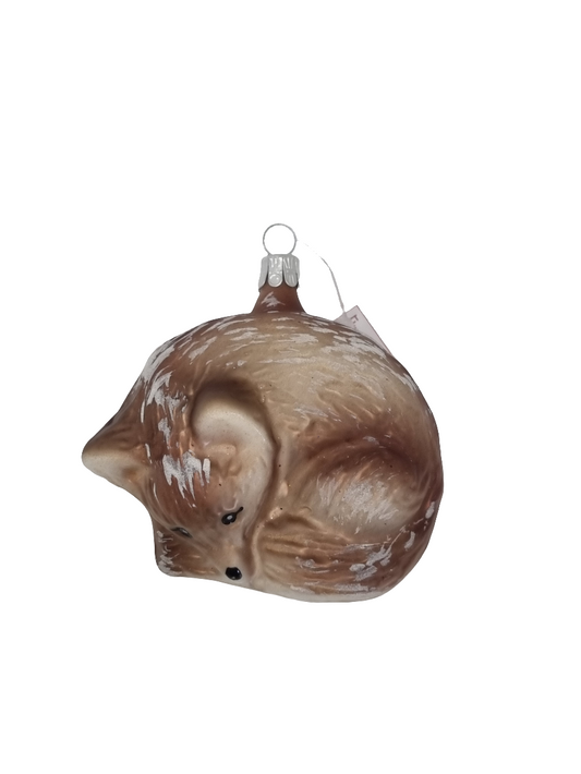 European Glass Christmas ornament of a Fox (K)
