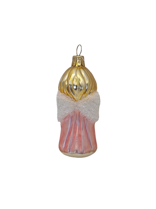 European Glass Christmas ornament of a Angel girl trumpet (F)
