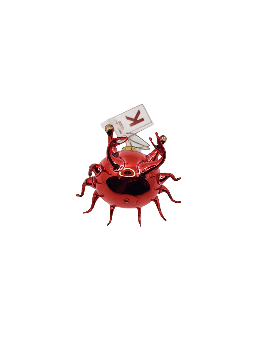 European Glass Christmas ornament of a Crab Delicate Legs (K)