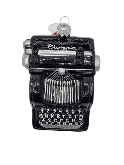 European Glass Christmas ornament of a Typewriter (V)