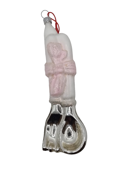 European Glass Christmas ornament of a Cutlery (O)
