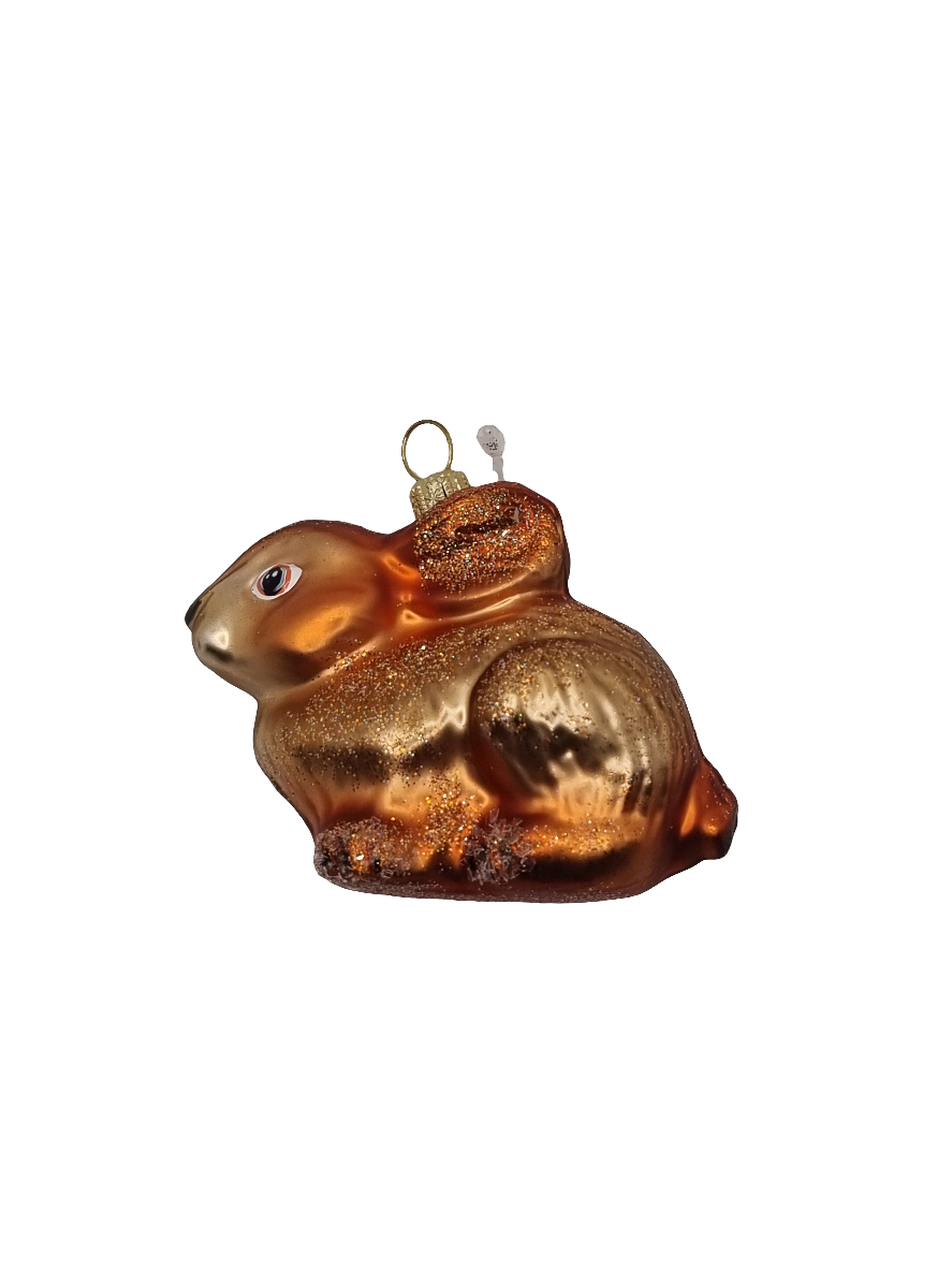 European Glass Christmas ornament of a Rabbit (P)