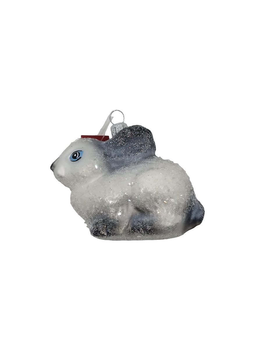 European Glass Christmas ornament of a Rabbit (P)