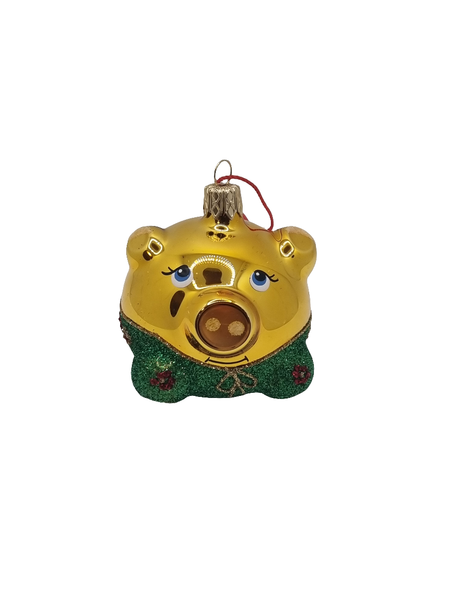 European Glass Christmas ornament of a Baubles | Pigs (F)