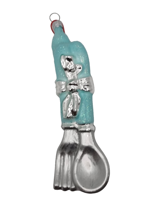 European Glass Christmas ornament of a Cutlery (P)