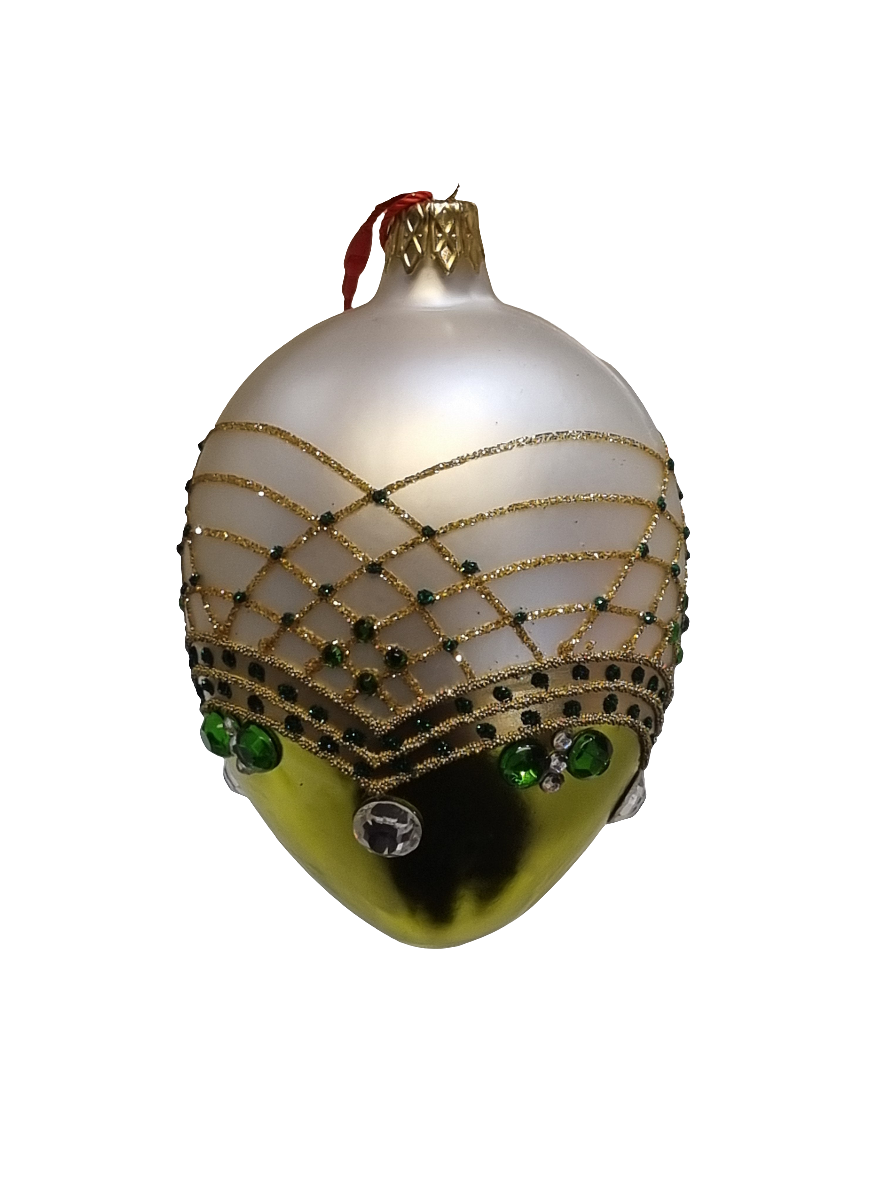 European Glass Christmas ornament of a Glass Easter Eggs | Faberge Style Eggs (Q)
