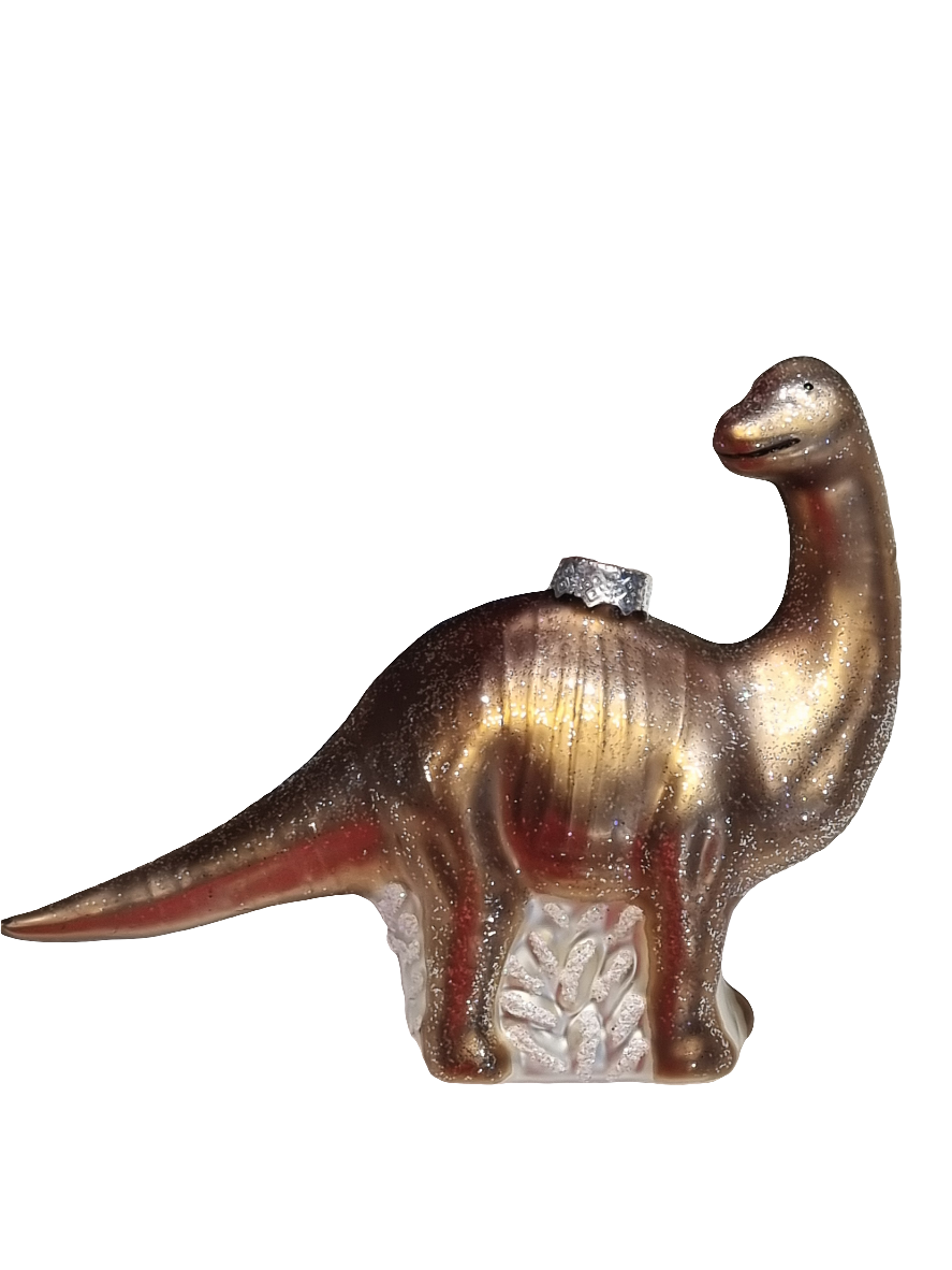 European Glass Christmas ornament of a Dinosaur (H)