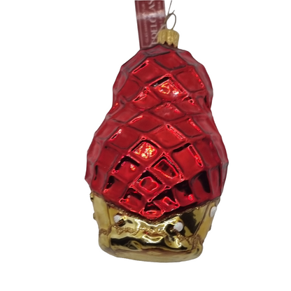 European Glass Christmas ornament of a Lady Russian Babushka (S)