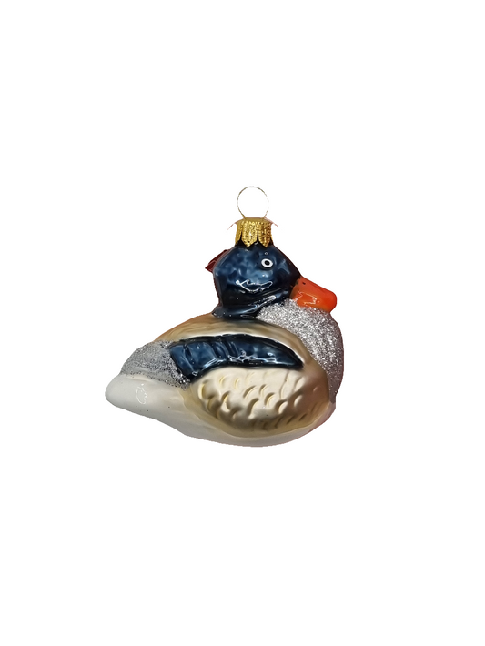 European Glass Christmas ornament of a Duck/Mallard (M)
