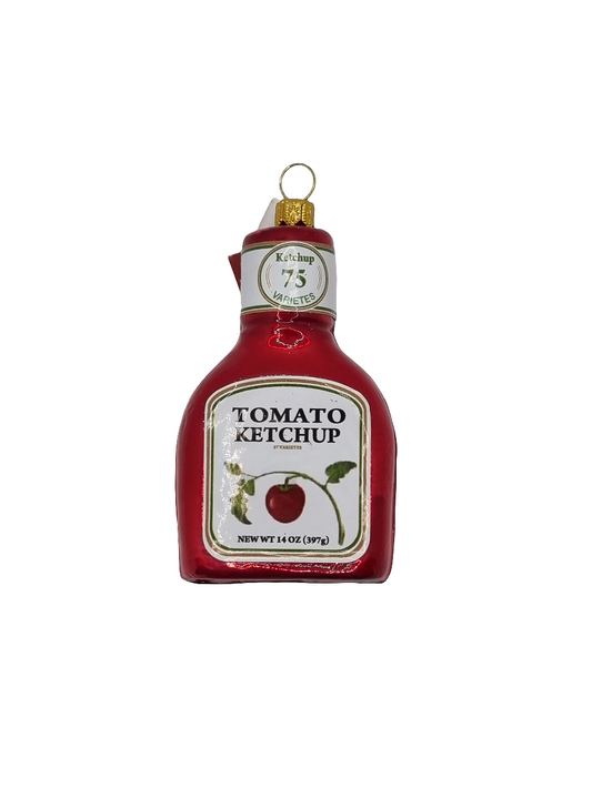 European Glass Christmas ornament of a Ketchup (I)