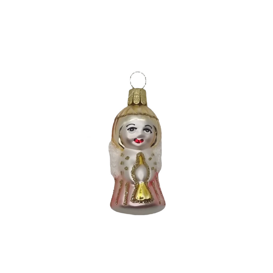European Glass Christmas ornament of a Angel Girl (C)