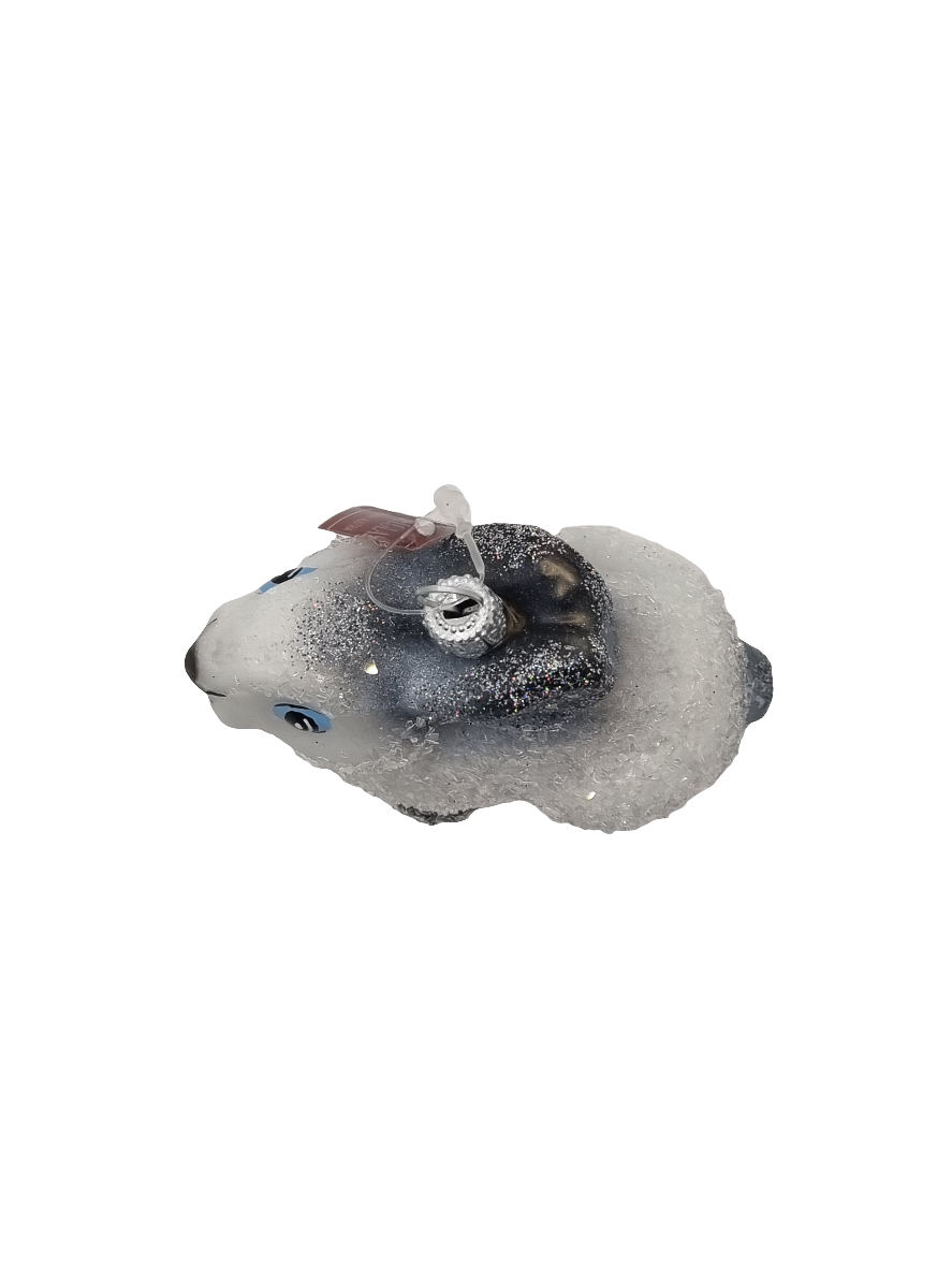 European Glass Christmas ornament of a Rabbit (P)