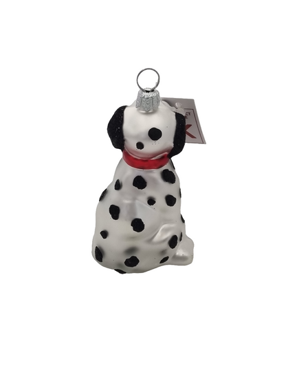 European Glass Christmas ornament of a Dog Dalmation (K)