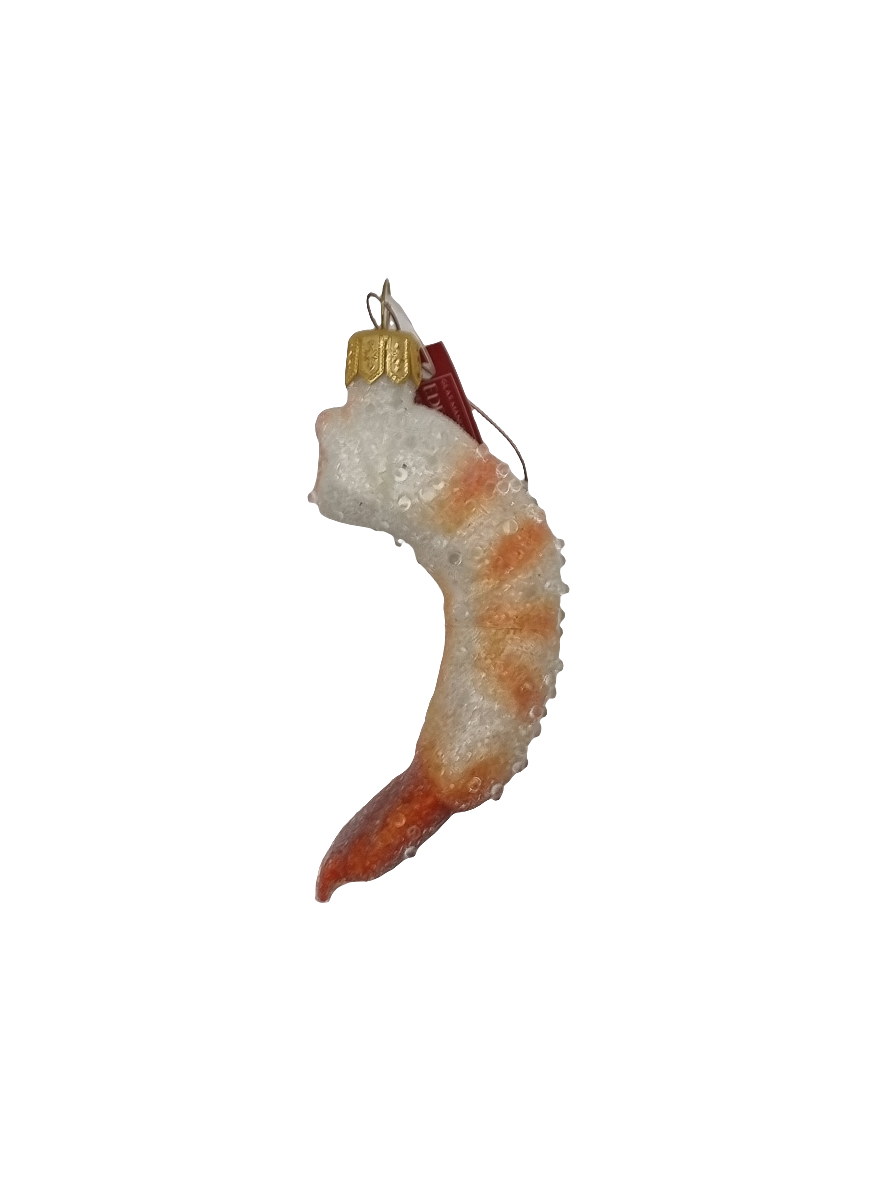 European Glass Christmas ornament of a Prawn/Shrimp (G)