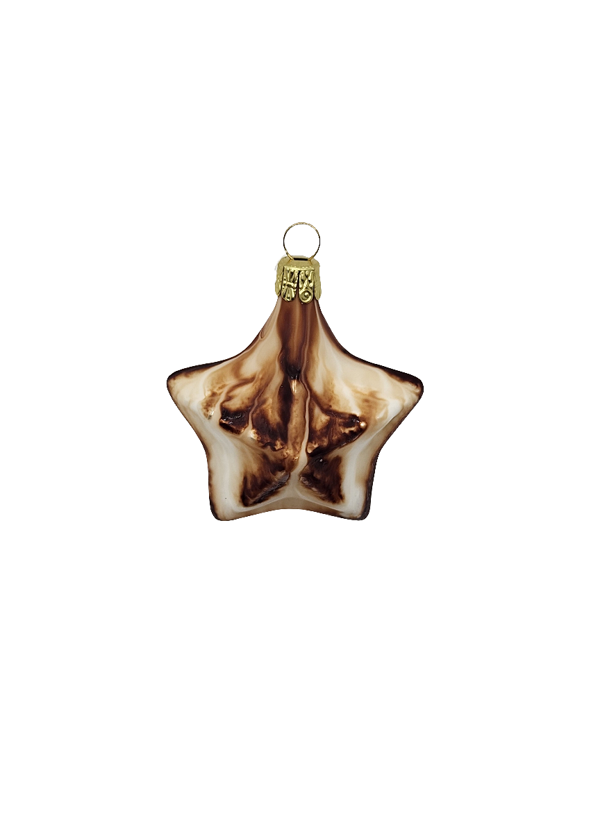 European Glass Christmas ornament of a Shell star (D)