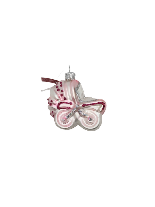 European Glass Christmas ornament of a Pram (D)