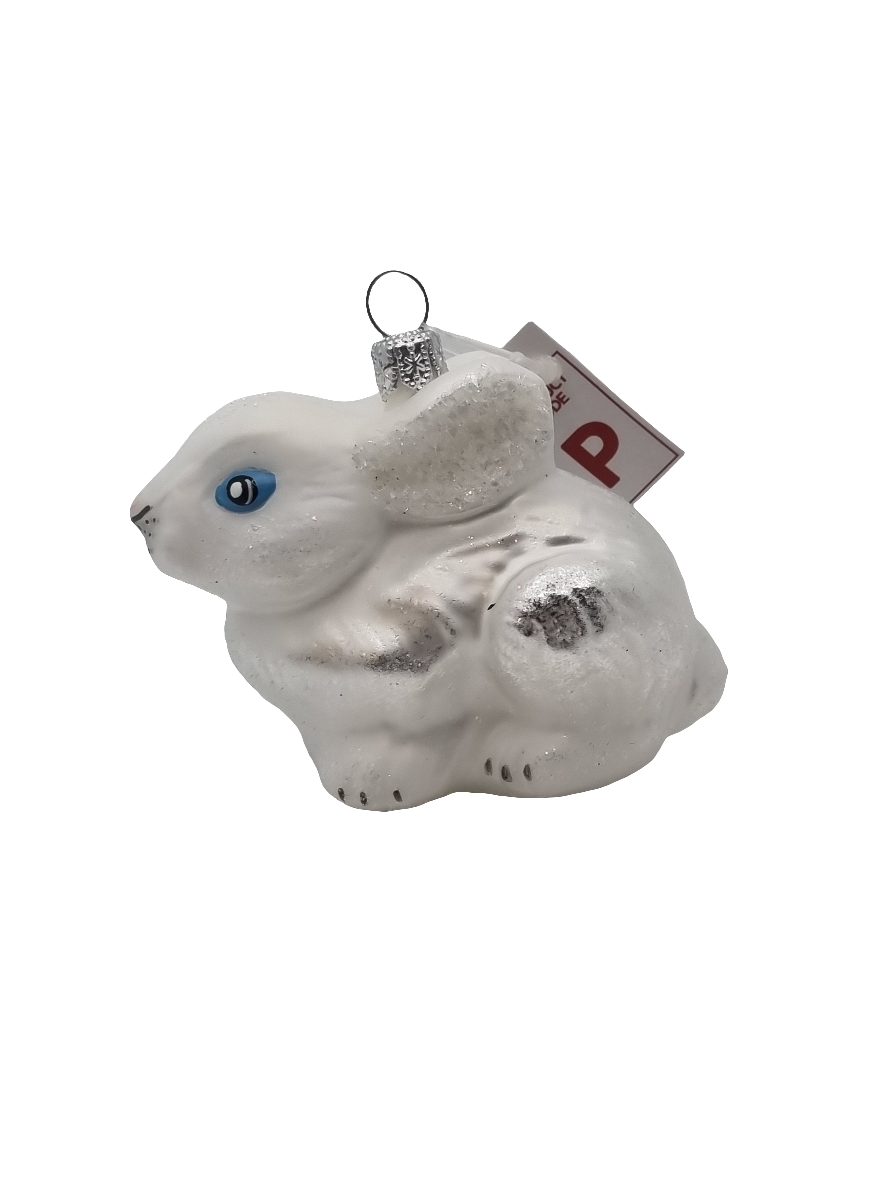 European Glass Christmas ornament of a Rabbit (P)