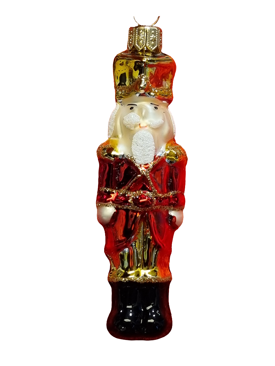 European Glass Christmas ornament of a Nutcracker (F)