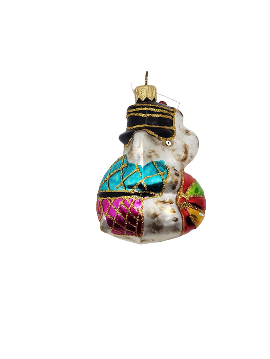 European Glass Christmas ornament of a Elephant circus ball (P)