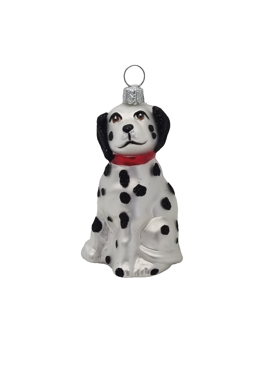 European Glass Christmas ornament of a Dog Dalmation (K)