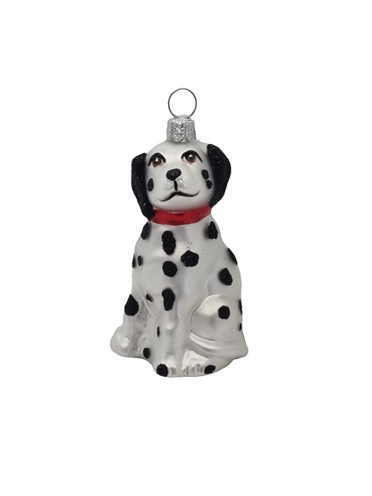 European Glass Christmas ornament of a Dog Dalmation (K)